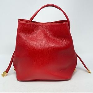 Monforte Red Pebble Leather Bag.